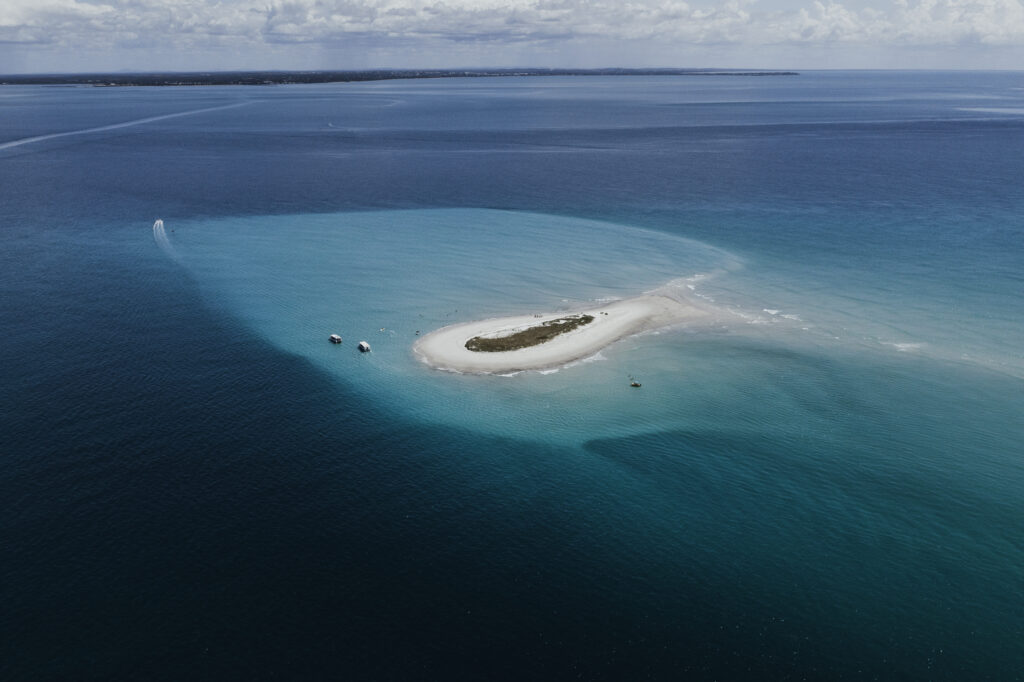 Pelican bank from above