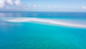Aerial image of Moon Point Bank Fraser Island